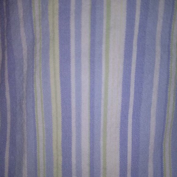 GEOFFREY BEENE SPORT STRETCH women's 10 blue striped button up sleeveless shirt - Picture 6 of 6